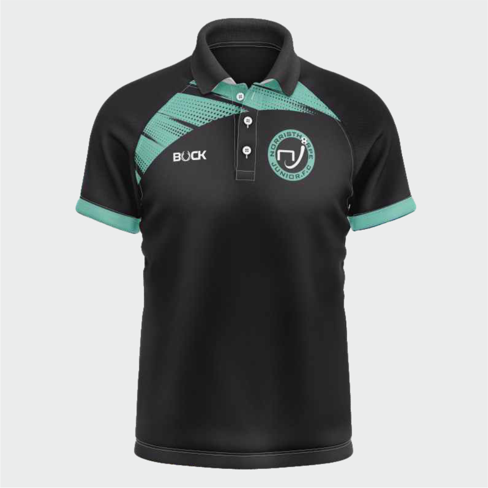 Norristhorpe Juniors FC Teal Polo Shirt Front