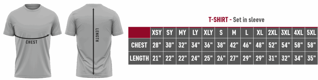 Buck T-Shirt Sizing Guide